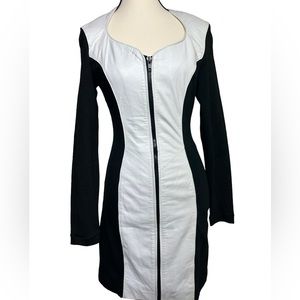 LEATHER BY WILSON Rare 1980s vintage dress size small